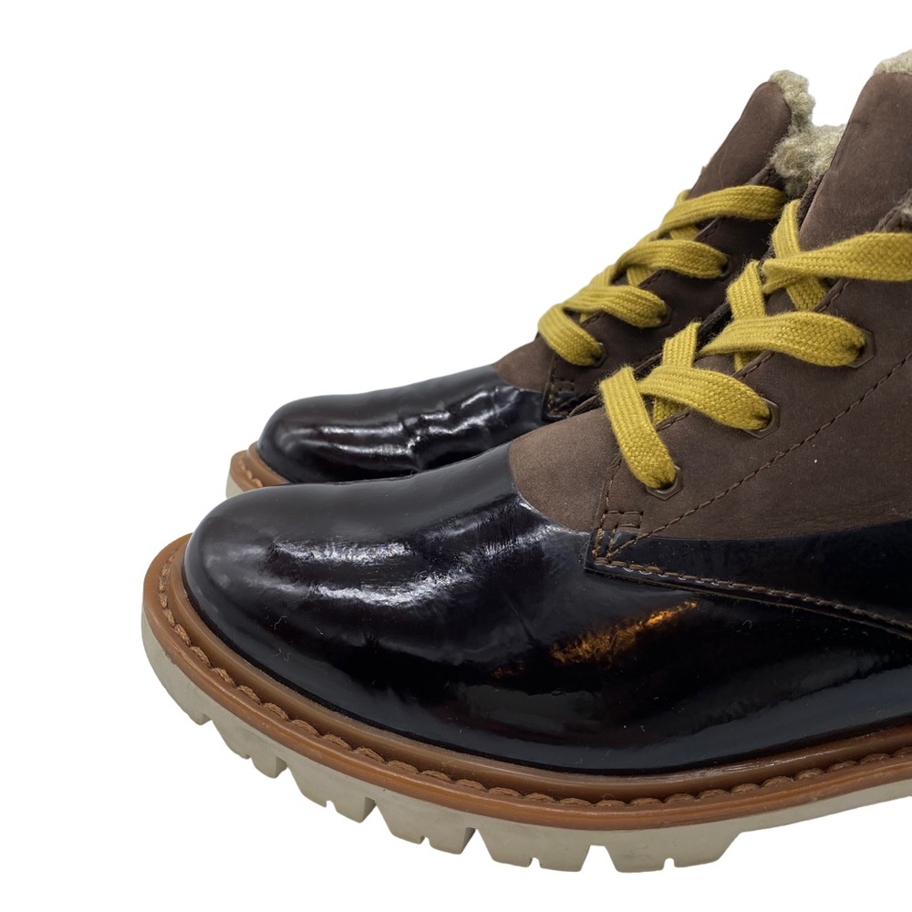 CAT Brand Womens Boots Sz 7 Brown Leather Lace Up Lined Fall Winter Casual - Picture 5 of 12
